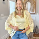 Kimono Fio Nobre Alice Amarelo Manteiga