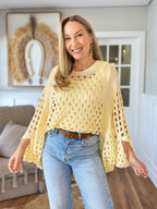 Blusa Rendada Feminina Manga longa Lauana