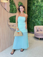 Conjunto Tricô Saia + Cropped, Off White