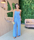 Conjunto em Crepe Calça + Blusa Alcinha