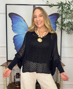 Blusa Rendada Feminina Manga longa Lauana