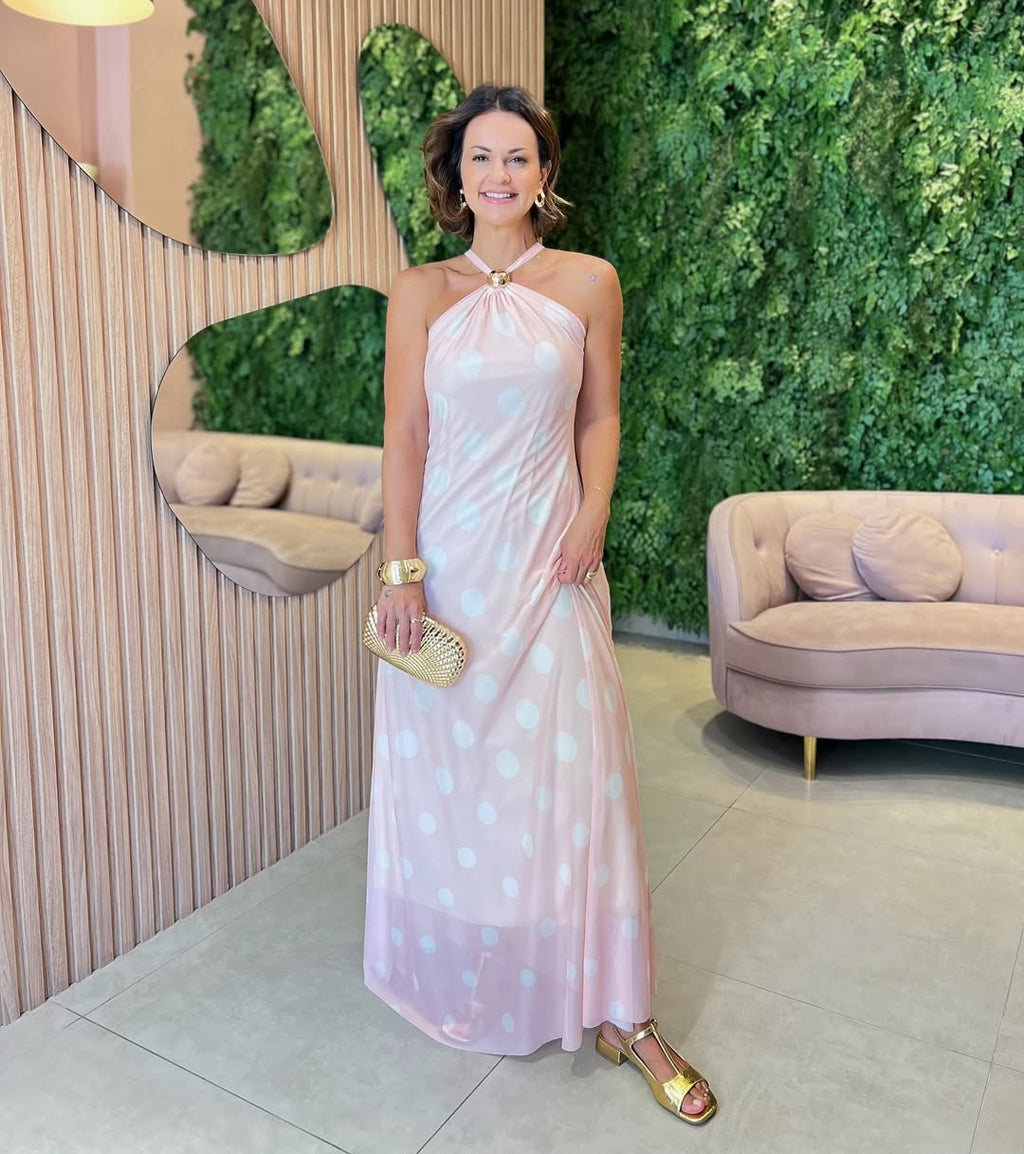 Vestido em tule Santorini amplo Póa