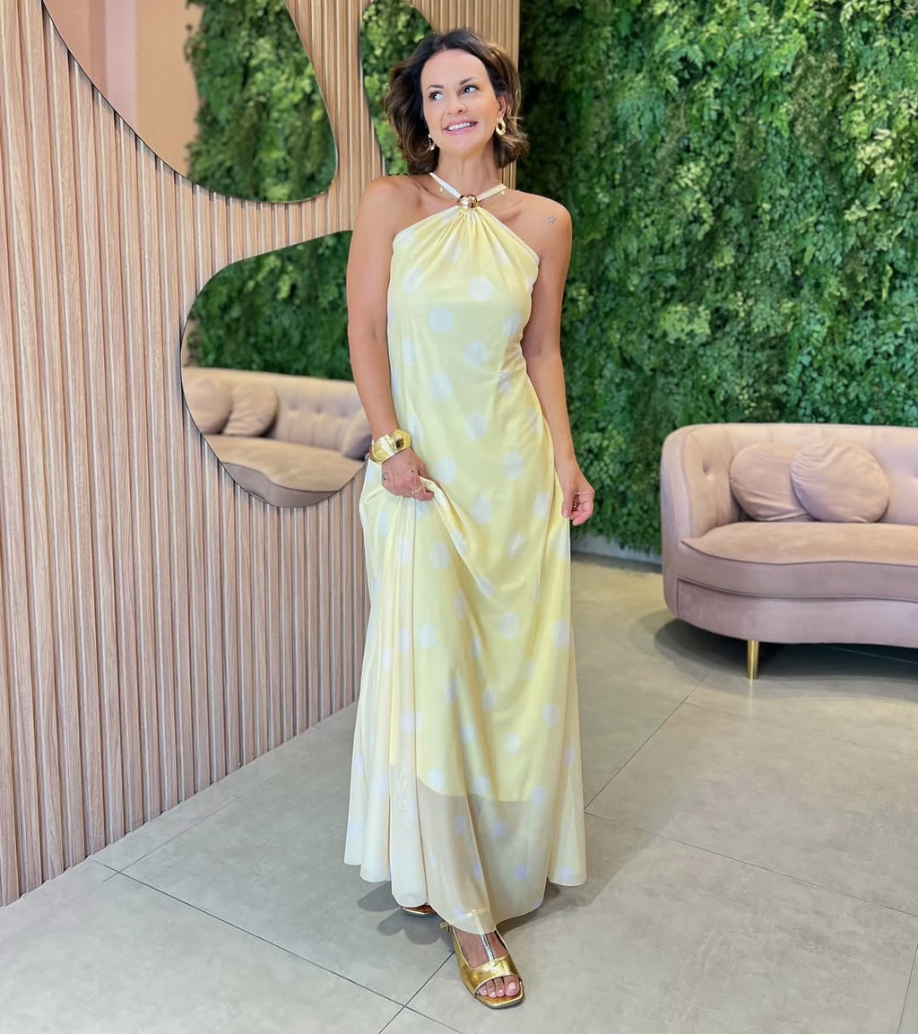 Vestido em tule Santorini amplo Póa